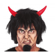 Paruka čertovská s rohy