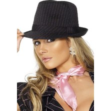 dámský klobouk Černý s proužkem