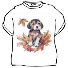 Dětské tričko Pejsek na listí