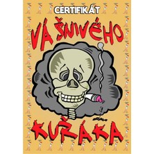 Certifikát vášnivého kuřáka