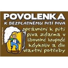 Povolenka k bezplatnému pití piva