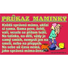 Průkaz Průkaz maminky